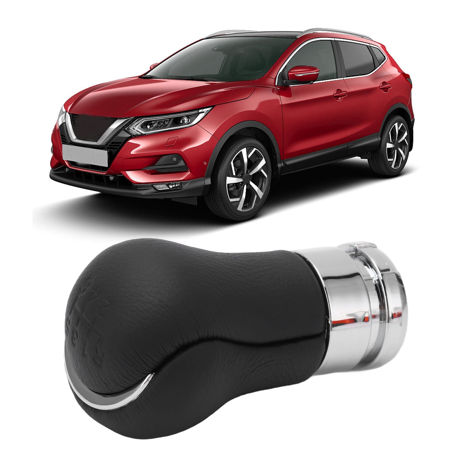 Schaltknauf Für Nissan Qashqai X-trail Teana – 6-gang, Abs Und Pu-leder, 32 Mm