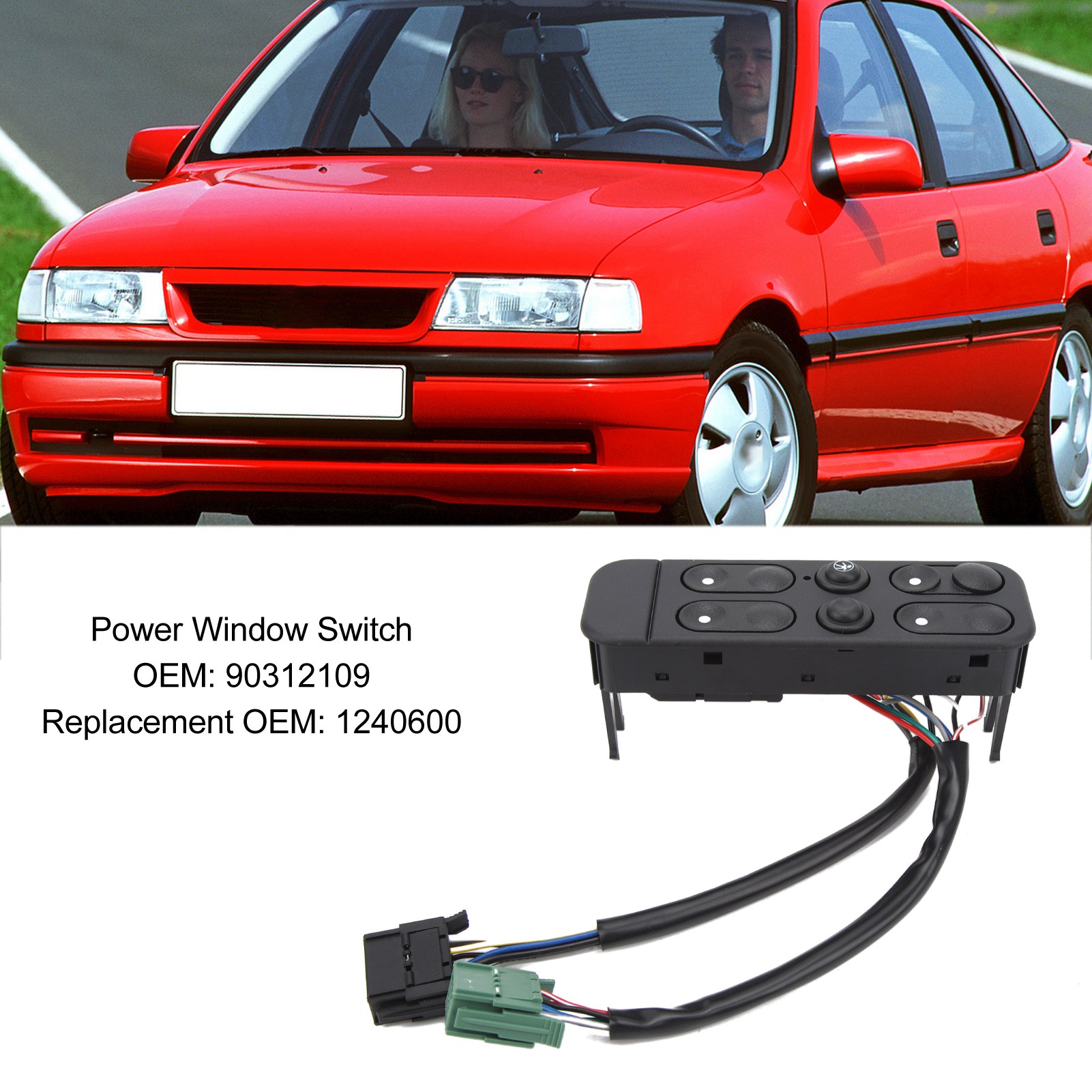 Hauptschalter Für Elektrische Fensterheber Für Vectra (1988-1995) - Oem 90312109 / 1240600