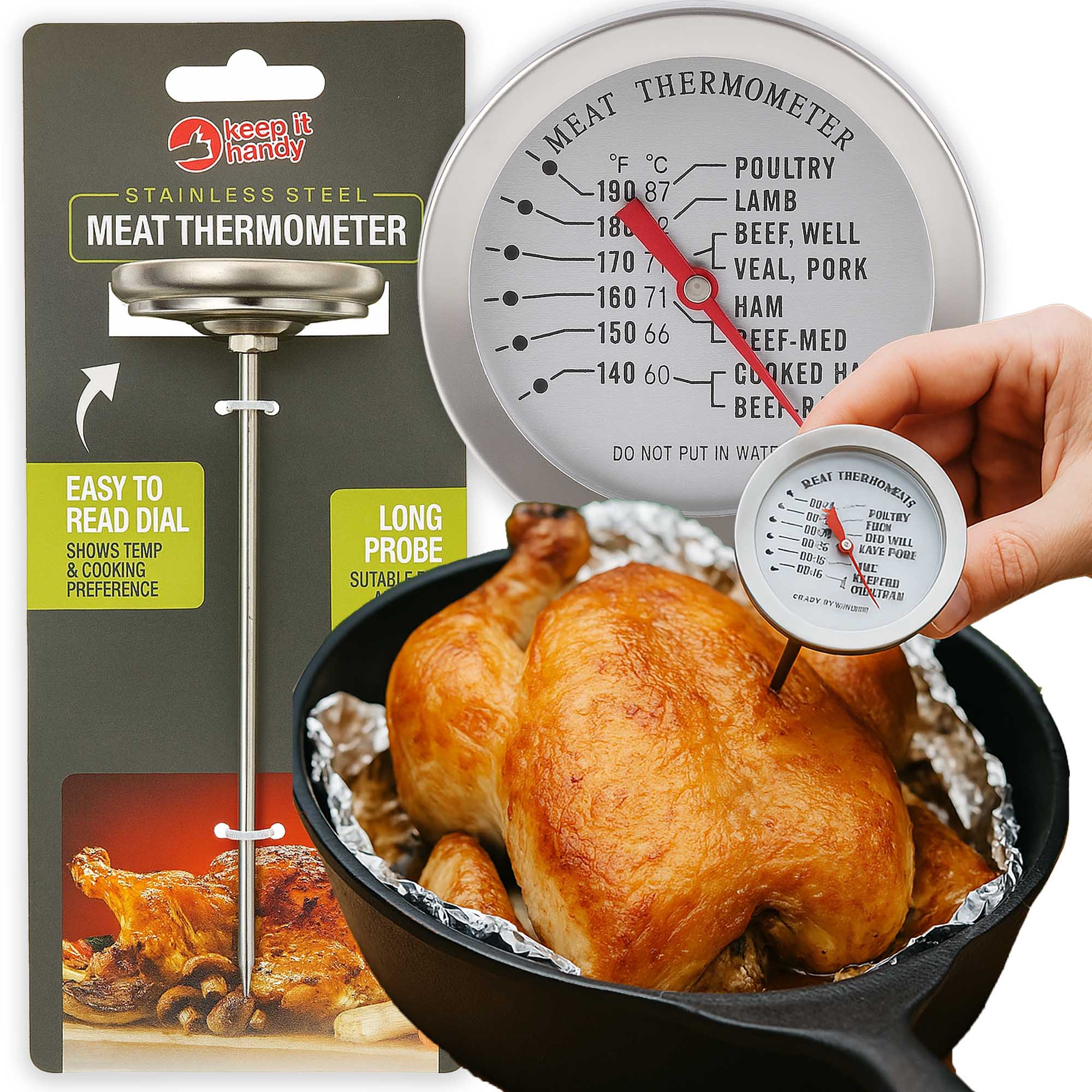Bc Küchenthermometer Für Fleisch, Räucherofen, Hähnchen, Kochen Und Backen