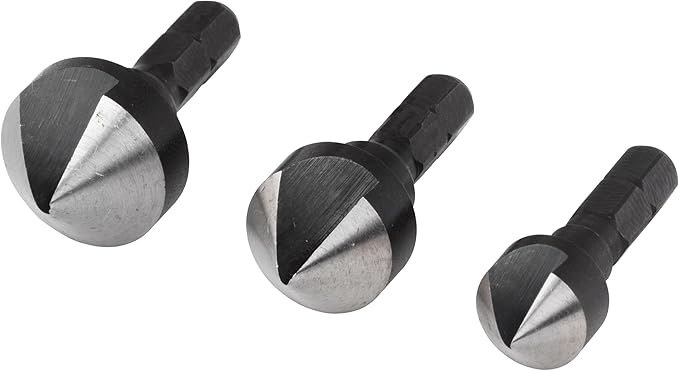 2584000 3 Senker 1 Schneide Ø 12 16 19 Mm Stahl Ws Sechskantschaft 45° Winkel Silber