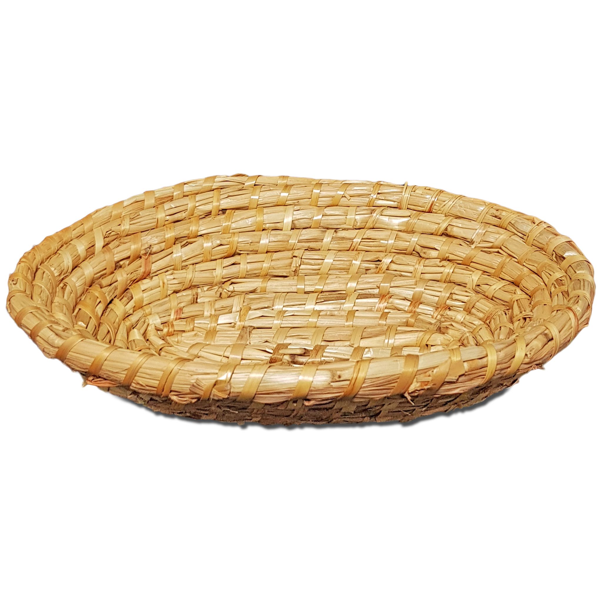 Tablettkorb Für Brotaufgang, Obstaufgang, Stroh, Oval, 25 X 18 Cm