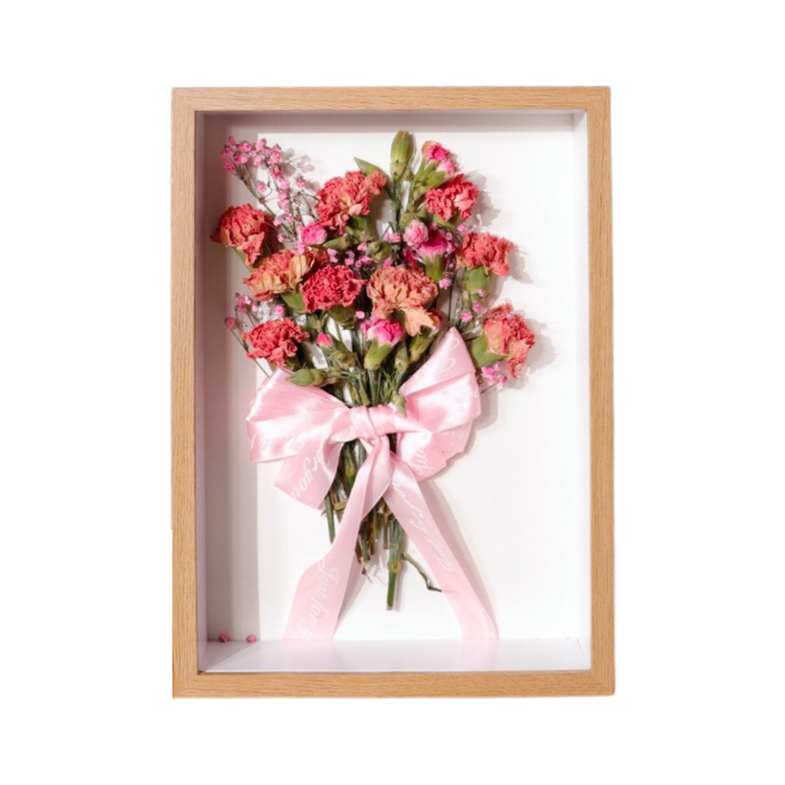 Selbstgemachter Bilderrahmen Mit Trockenblumen, Rosen Aus Seidenpapier, Handgefertigter Bilderrahmen, Multifunktionaler Diy-skulptur-bilderrahmen, 27 X 22 Cm Tiefer Bilderrahmen