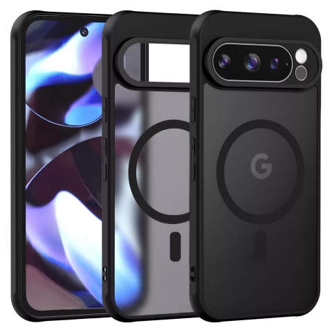 Google Pixel 9 Pro Hülle Alogy Magsafe Hybrid Matte Case Magmat Matte Black