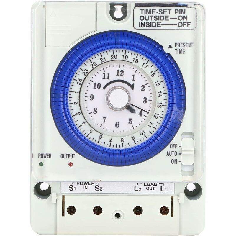Mechanischer, Programmierbarer 24-stunden-timer Für Din-schiene – Modell Tb35n, Präzise Einstellung Und Einfache Montage
