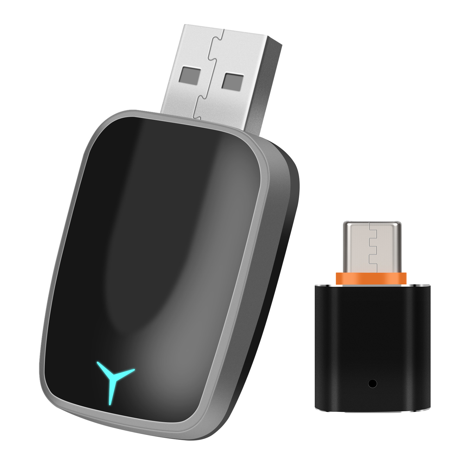 Carplay-kabelloser Adapter Für Android Auto, Kleiner Auto-dongle Für Kabelgebundenes Auto Auf Kabellose Usb-auf-c-buchse, Usb-auf-c-kabel, Auto-carplay-box, Kompatible Adapterbox – Farbe Silber