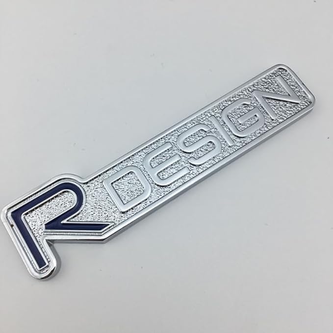 Car Logo And Lettering Stickers For Volvo R Design Xc60 V70 S60 V40 V60 C30 V50 (blue And White)