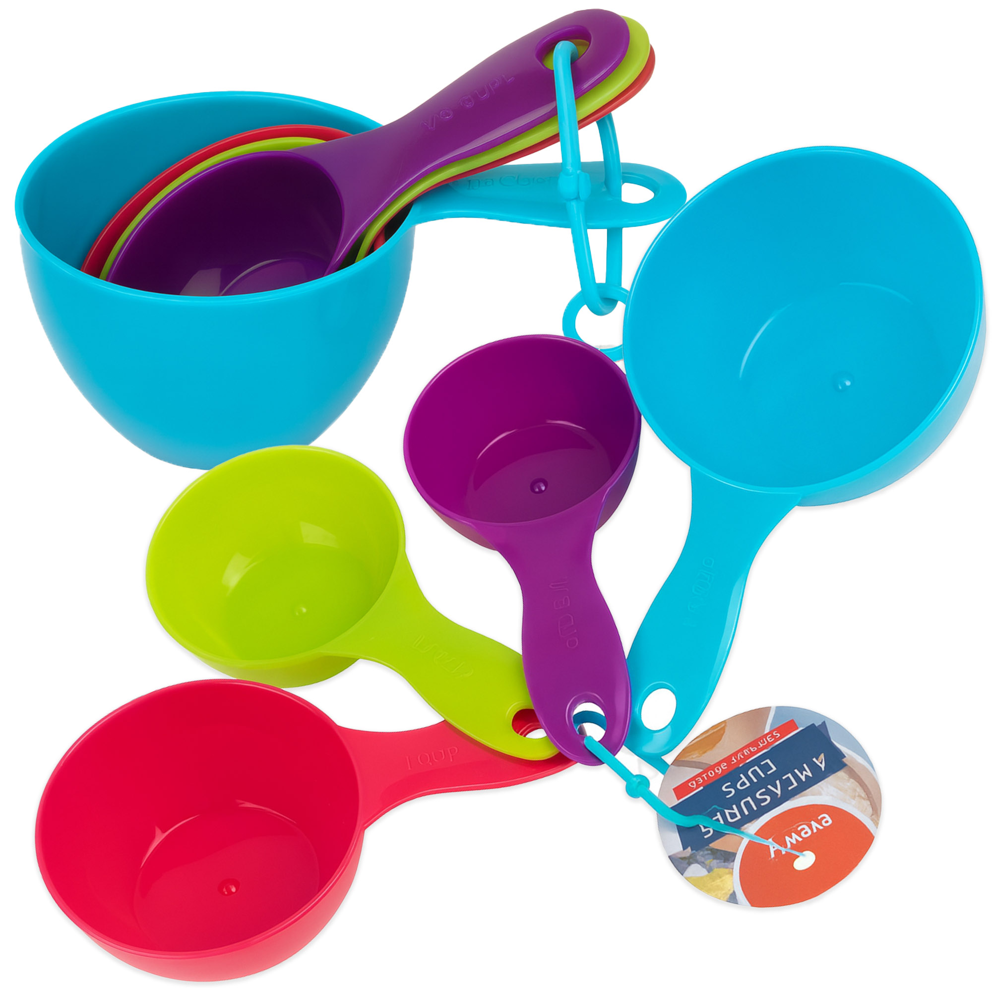 Bc 4x Küchenmesslöffel-mehlmessbecher-set In Gramm