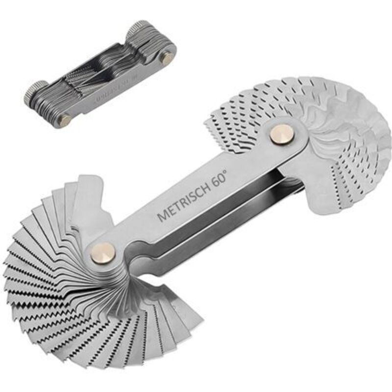 Metrische Und Imperiale Gewindelehre – Edelstahl, 60°/55°-winkel, Ergonomischer Griff, Professionelle Präzision
