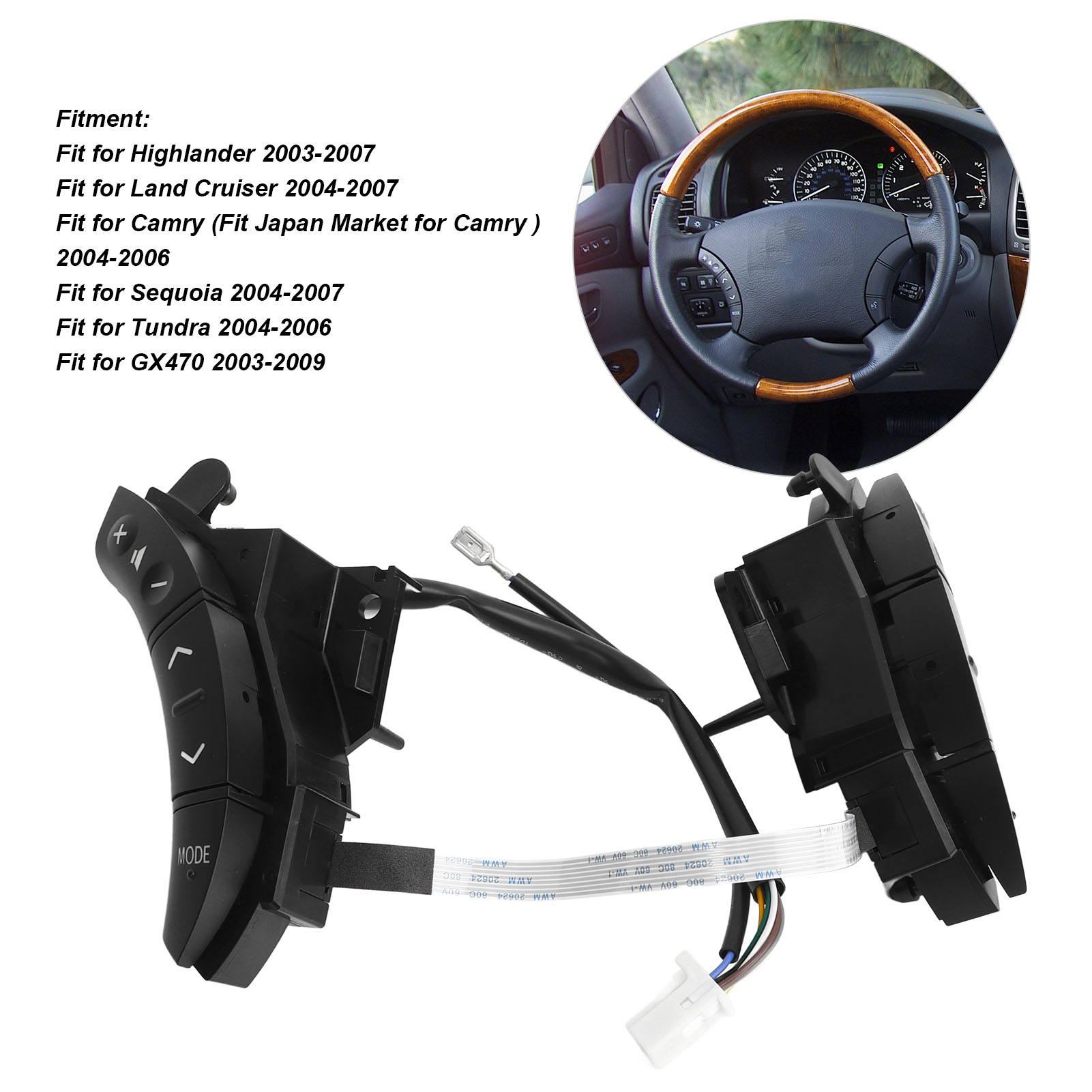 Lenkrad-audio-schalter 84247 58010 C0 / 84258 58010 C0 Für Highlander, Land Cruiser, Sequoia, Camry, Tundra, Gx470