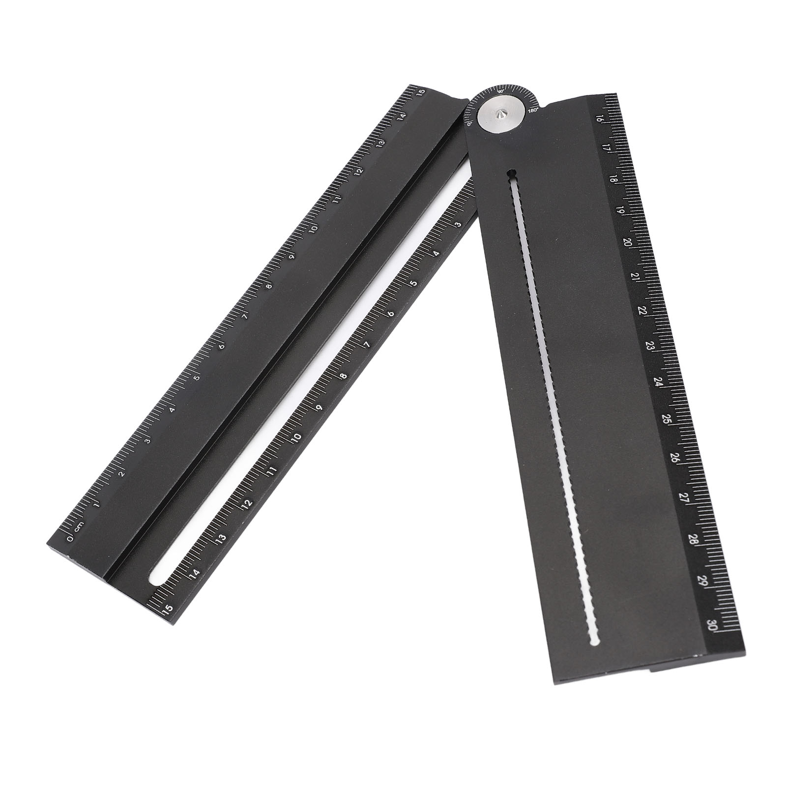 Multifunktionales Aluminiumlineal Zum Messen Von Winkeln, Zeichnen Von Kreisen Und Parallelen Linien