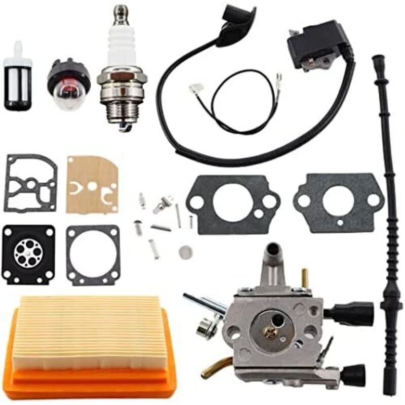 Kompletter Vergaser Mit Zündspule, Kraftstofffilter Und Luftfilter Für Stihl Freischneider Fs120 Bis Fs350 – Teilenummer 41341410300