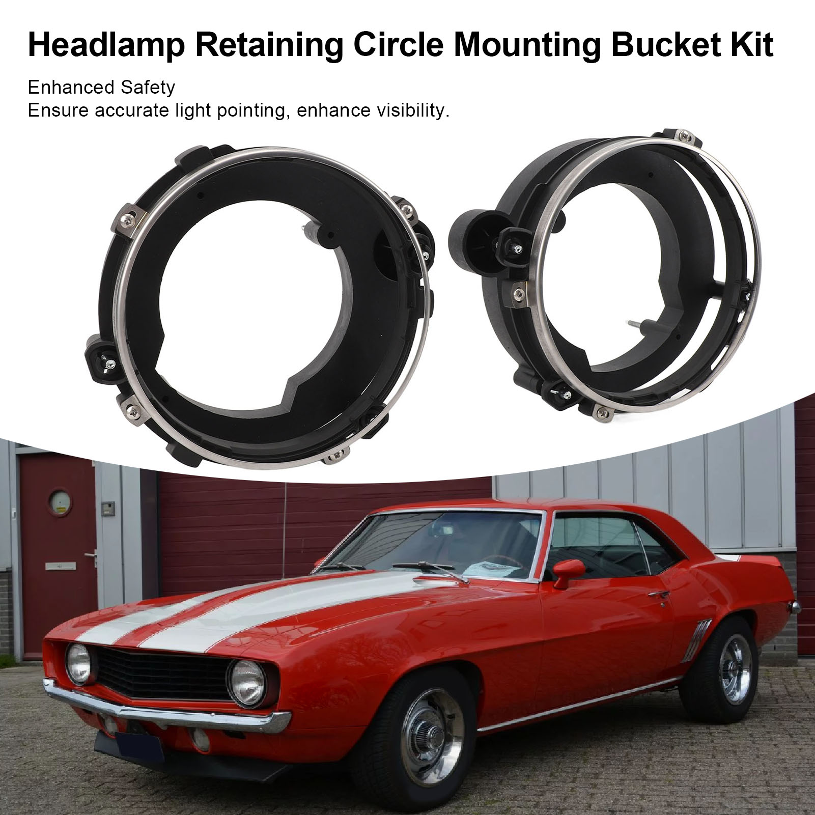 Scheinwerferring-montagesatz (links/rechts) Für Chevy Camaro Nova 1967-1970