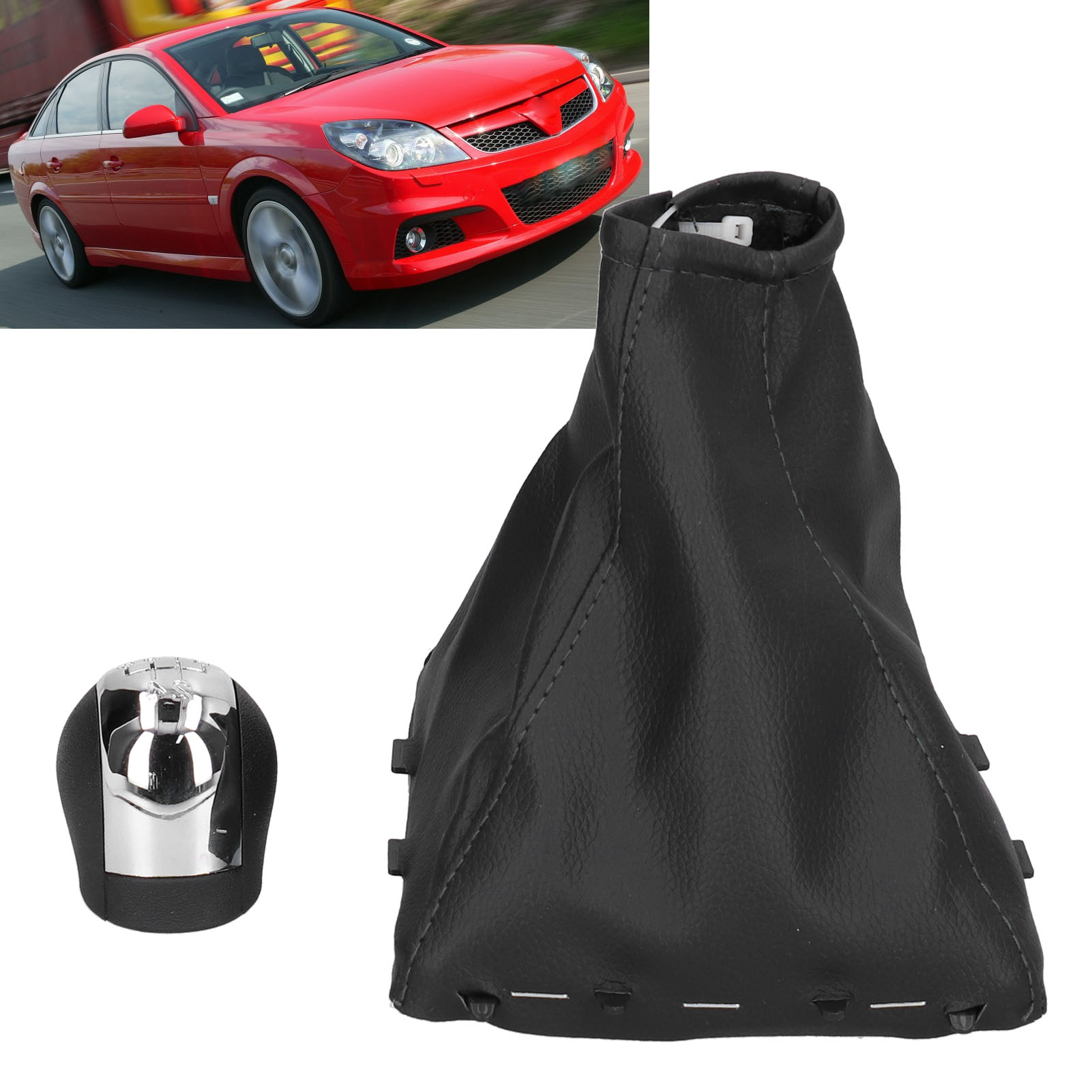 Schaltknauf Mit Manschette – 5-gang Für Opel/vauxhall Vectra C/b, Corsa, Astra – Hochwertiges Kunstleder