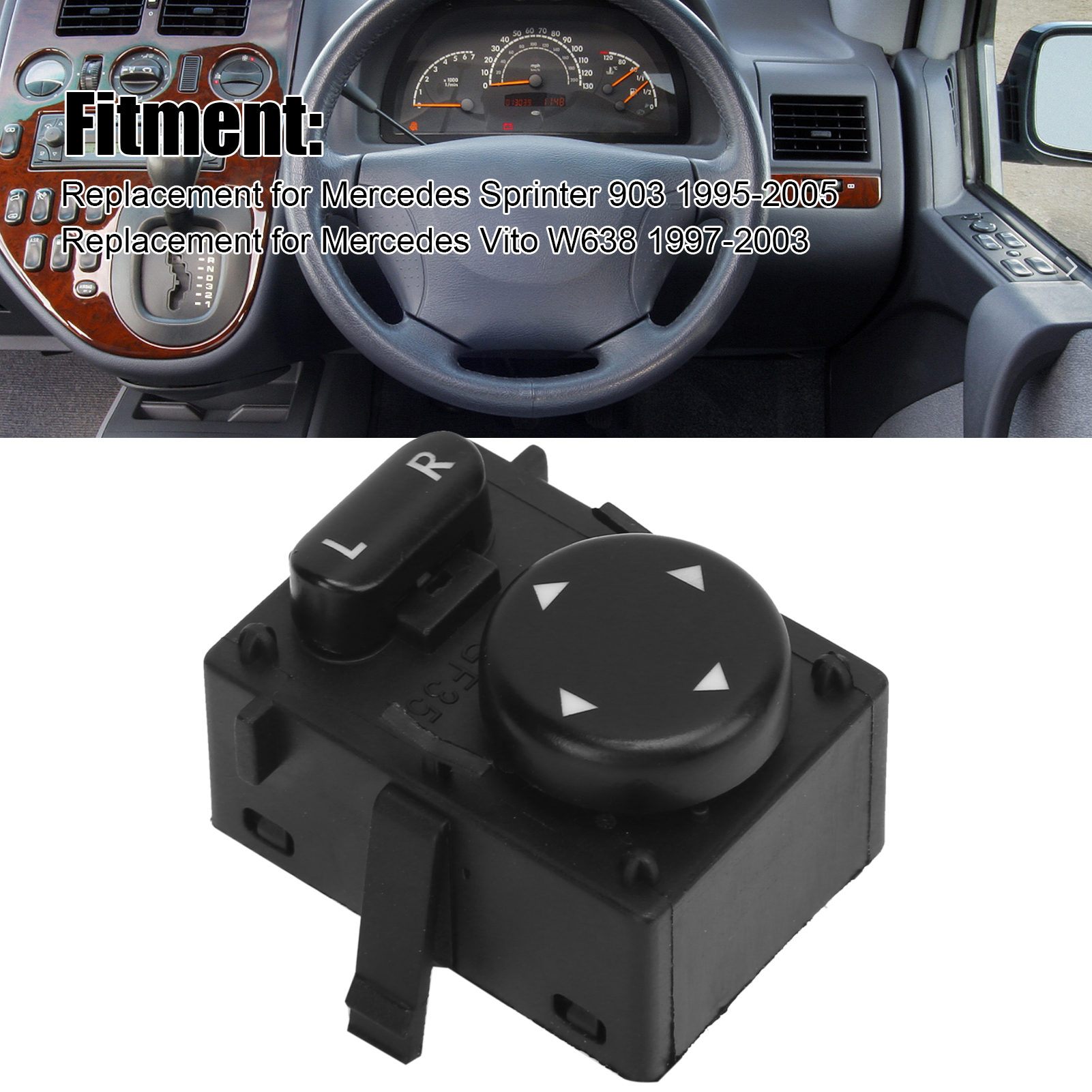 Spiegelverstellschalter A0045459207 Abs Metall Für Mercedes Sprinter 903/vito W638