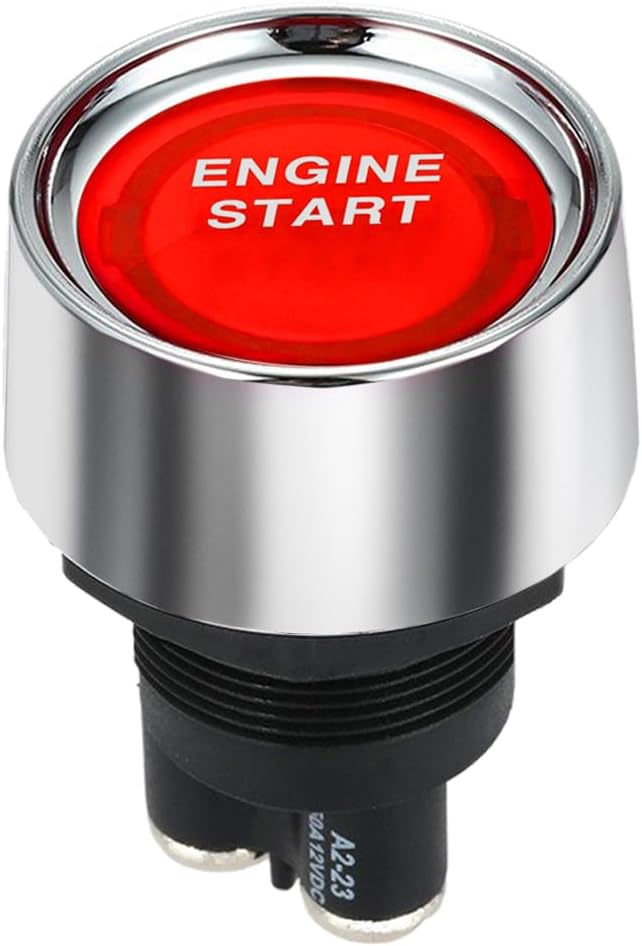 Startknopf Für Automotoren, 12 V Dc, 50 A, Roter Startknopf Für Automotoren, Druckstart-zündschalter, Rennsport-zündschalter (ein) - Aus-momentanschalter (rot)