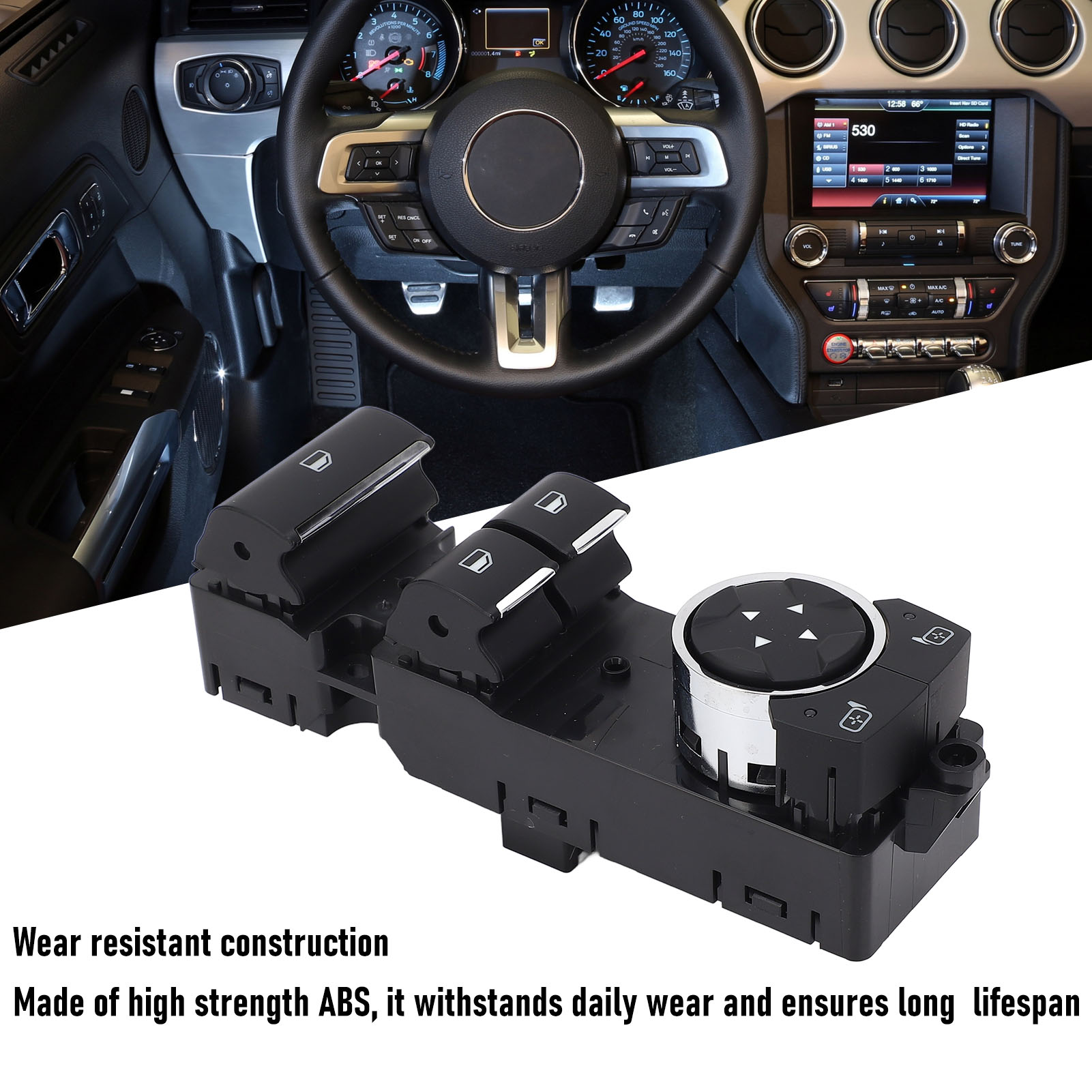Elektrischer Fensterheberschalter Für Linkslenker Fr3z 14529 Cb, 13-polig, Kompatibel Mit Ford Mustang 2015–2017 – Direktantriebsmotorschalter Und Hohe Langlebigkeit
