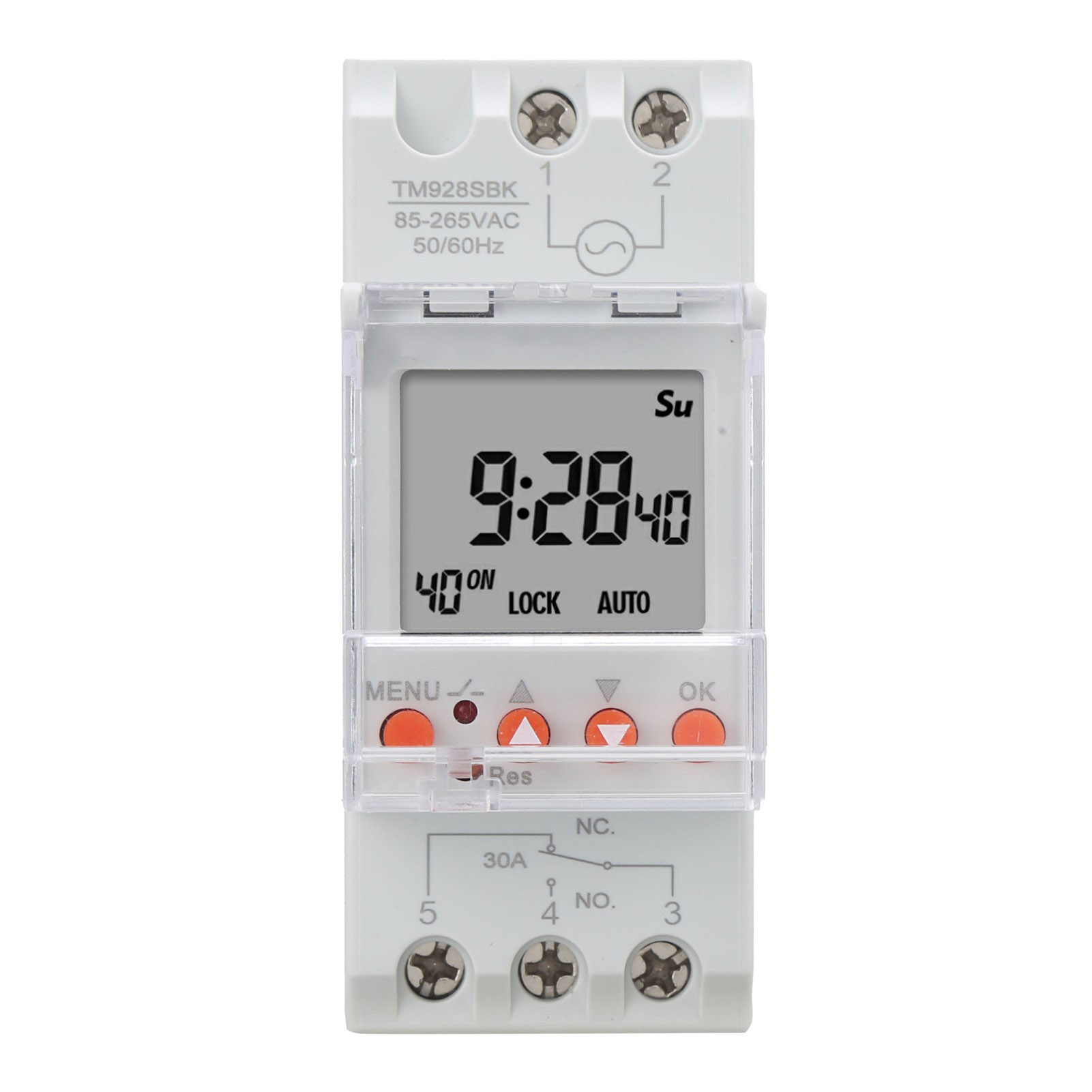 Din-schienen-uhrschalter – Tm928sbk Mit Intelligentem Lcd-display
