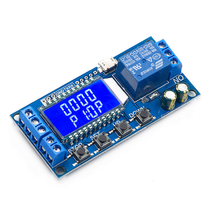 Zeitrelaismodul Mit Lcd-anzeige – Automatische Zyklische Steuerung – 6–30 V Dc – 7 Programmierbare Modi – Zeitverzögerung 0,01 S Bis 9999 Min