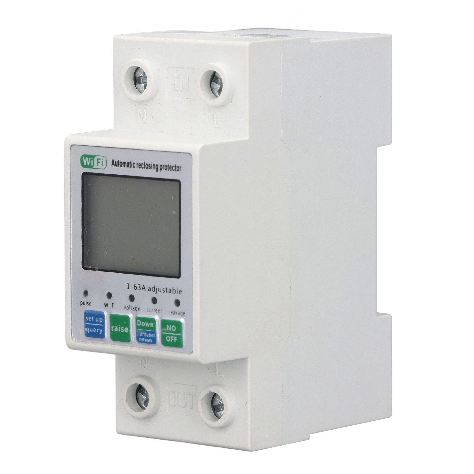 Intelligenter Wlan-leistungsschalter Mit Display Und Fernbedienung – Prepaid-energiemonitor 63 A 220 V