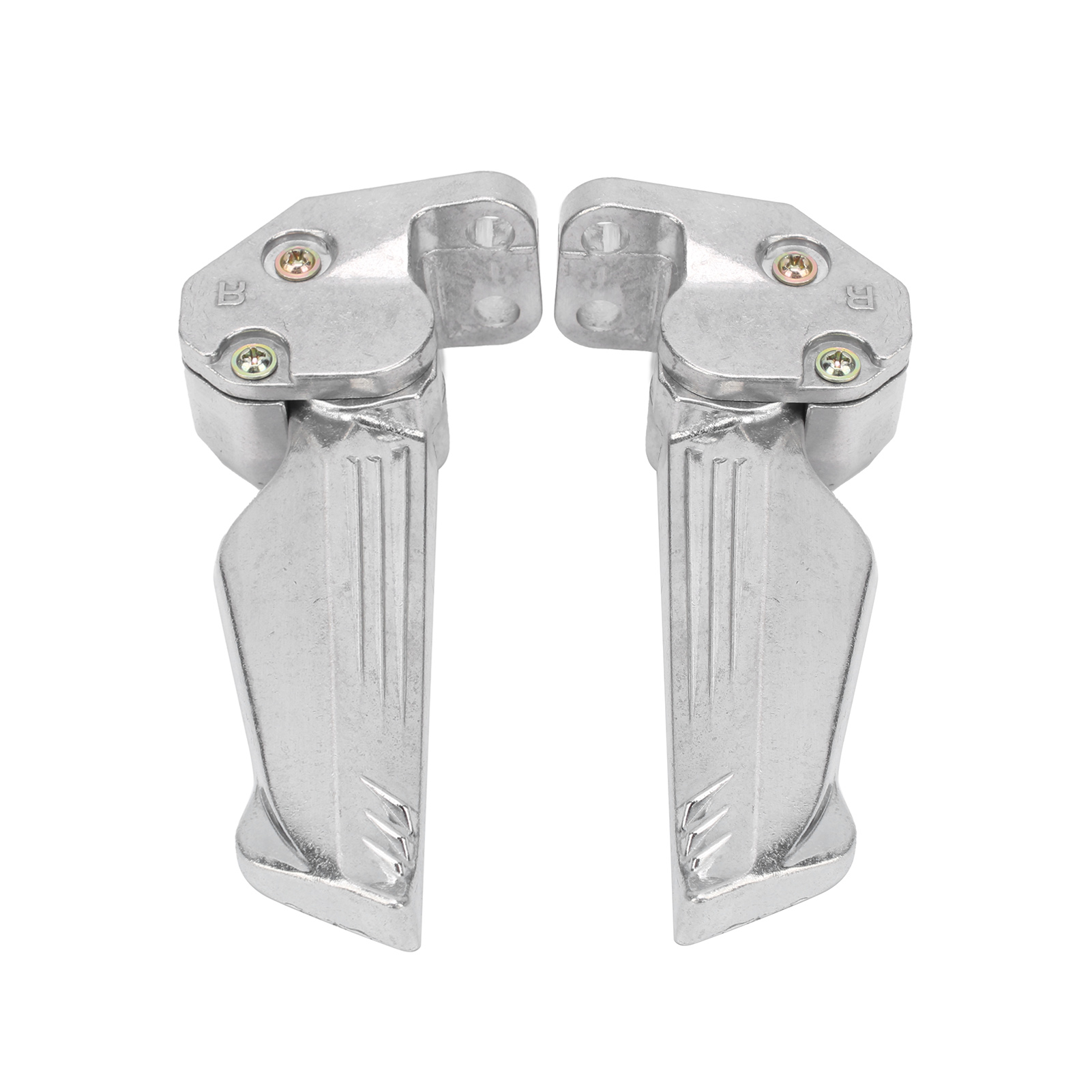 Universelle Automatische Teleskop-motorradpedale, Aluminiumlegierung, Silber, 1 Paar