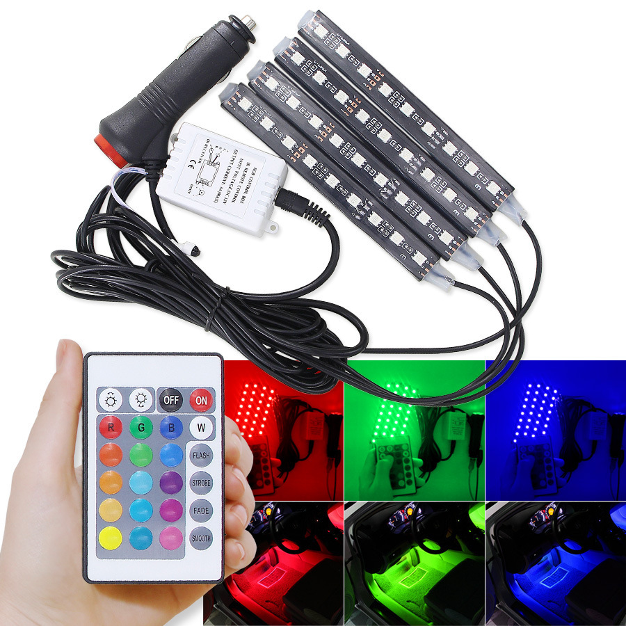 Rgb 5050-9 Ambientebeleuchtung Für Den Fahrzeuginnenraum, Led-siebenfarben-modell (1-4)