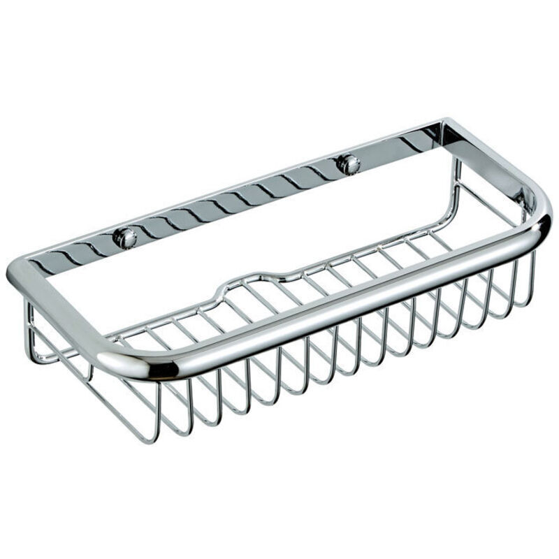 Rostfreies, Verchromtes Badezimmer-wandregal – Rechteckiger Korb 30 X 15 X 12 Cm Für Shampoo, Spülung Und Accessoires