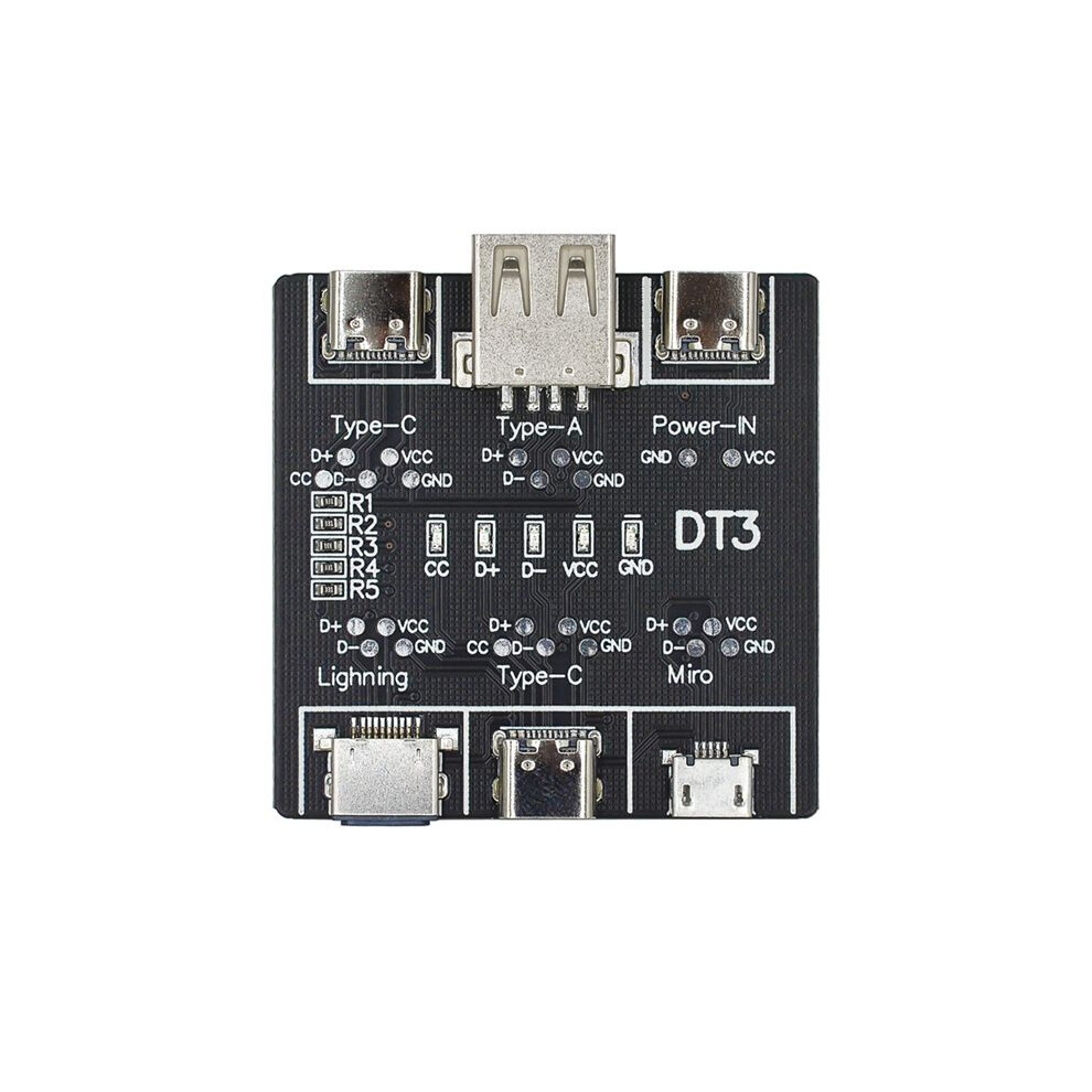 Usb-datenkabel Schaltertestplatine Für Micro-type Type-c Dt3 Usb-kabeltester Schnellerkennung Leicht Tragbar