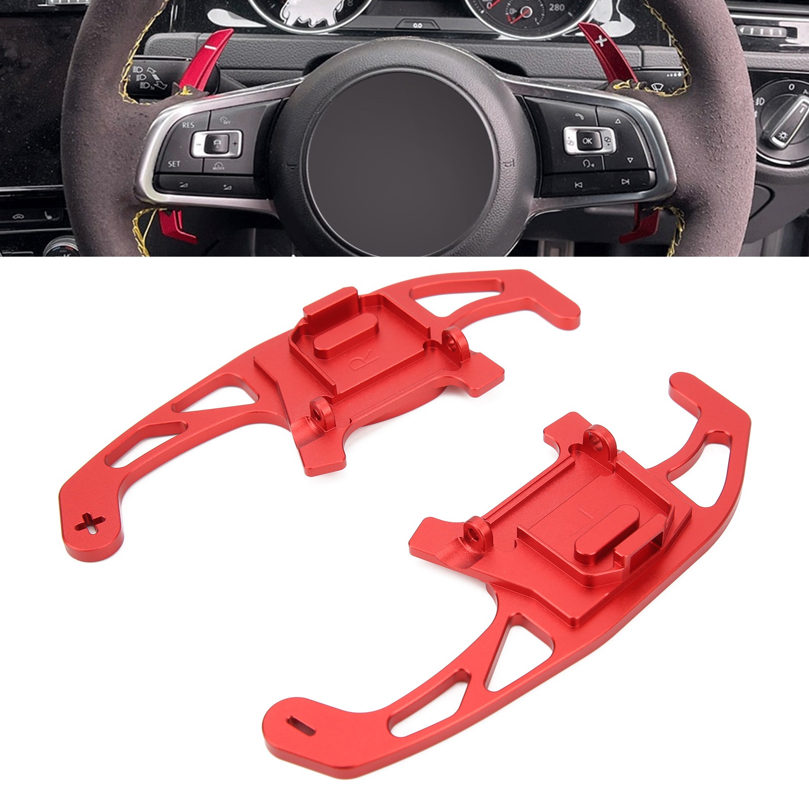 Schaltwippenverlängerungen Aus Aluminiumlegierung Für Volkswagen Sagitar Gli 2016-2019, Rot