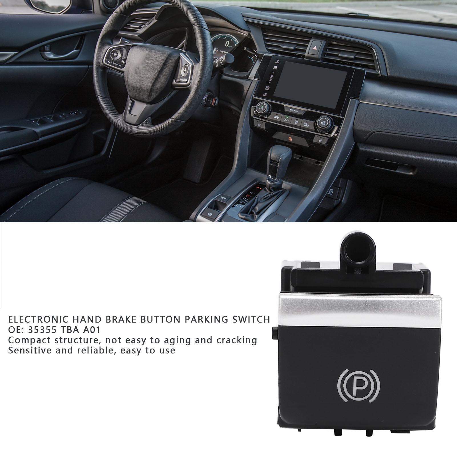 Elektronischer Handbrems-parkknopf 35355-tba-a01 Für Honda Civic 2016-2020 – Hochzuverlässiger Schalter