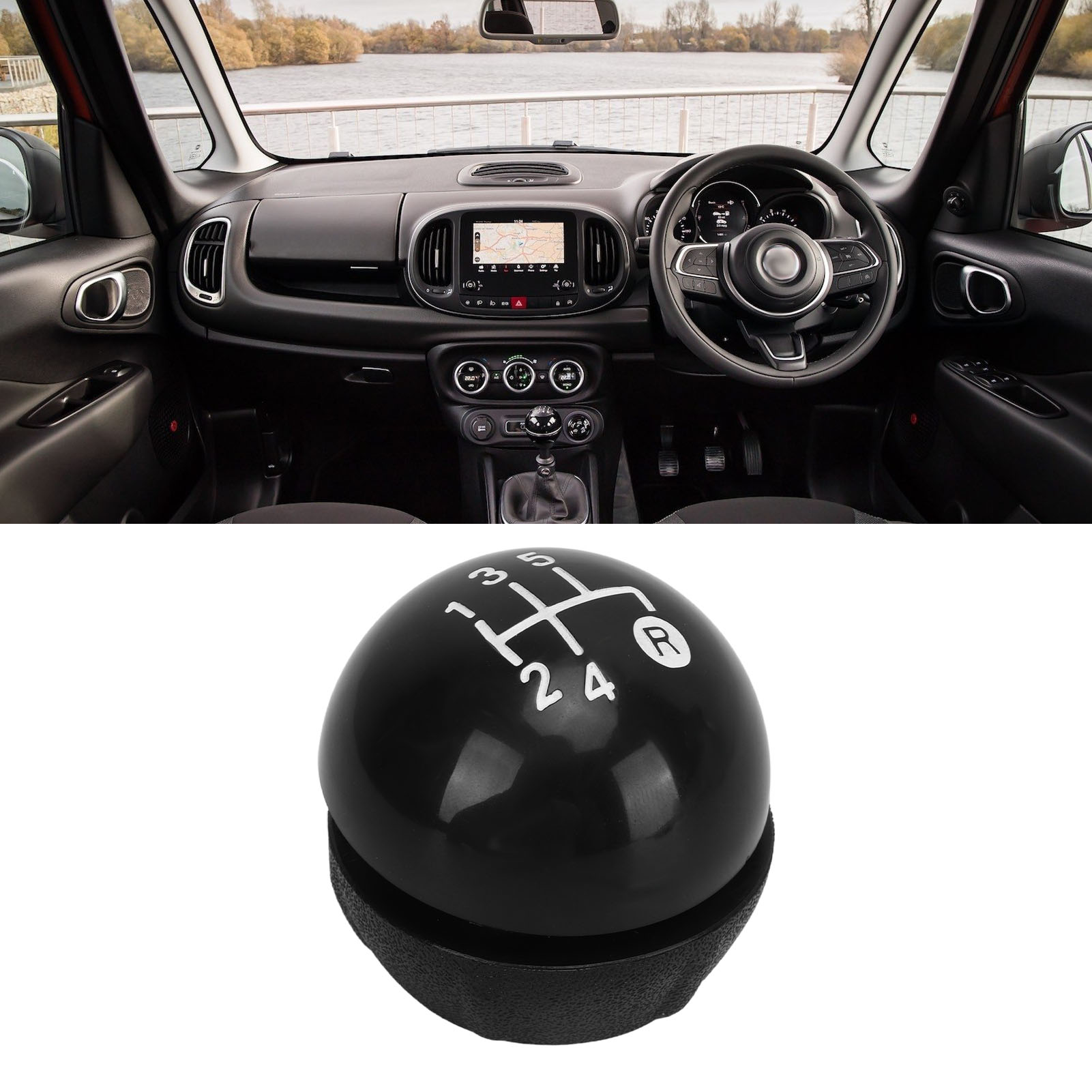 Ergonomischer Schaltknauf Für Manuelle Schaltung, Kompatibel Mit Fiat 500/500c (2007–2018) – Abs