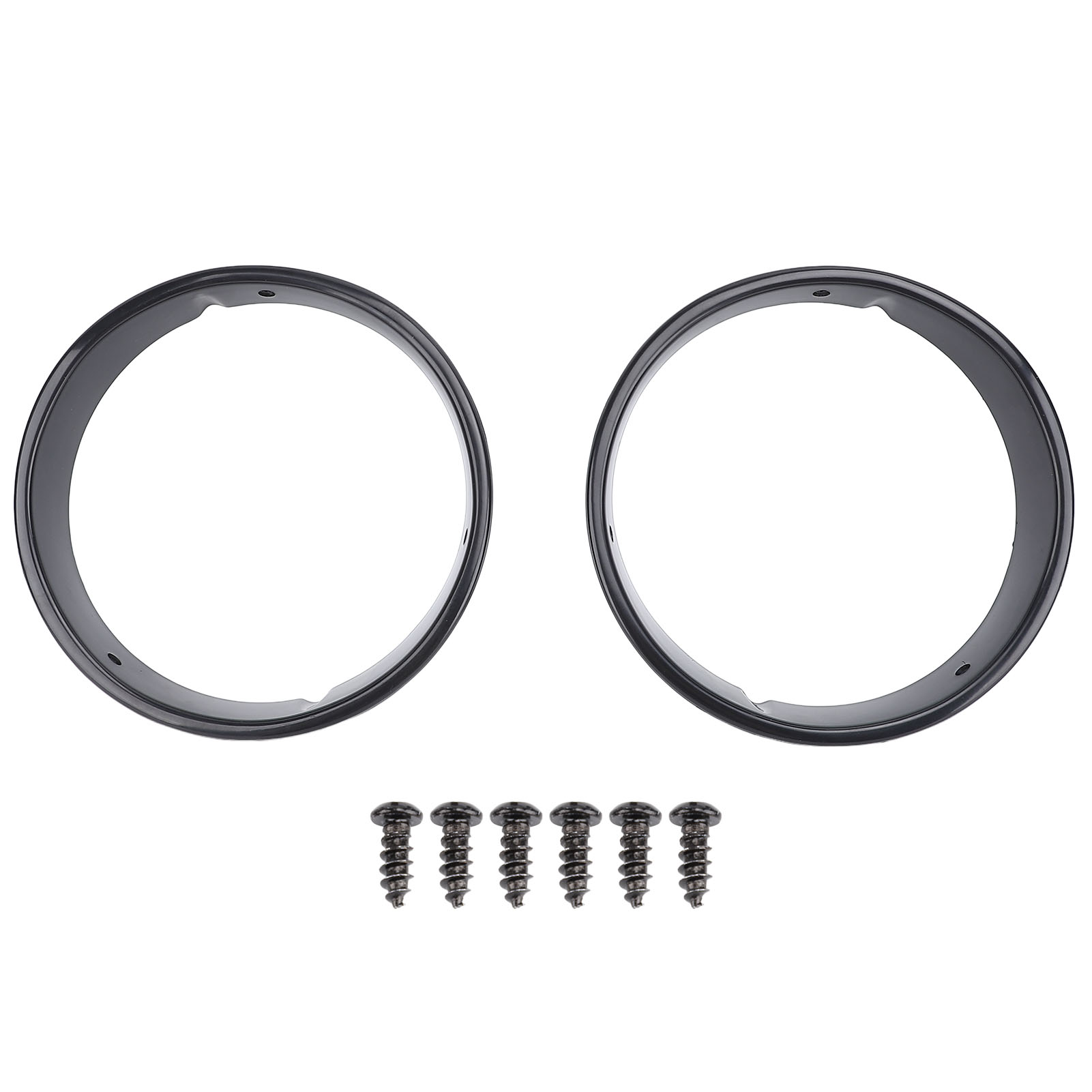 Schwarzer Abs-scheinwerferzierring Für Jeep Wrangler Tj 1997–2006 2-teiliges Set