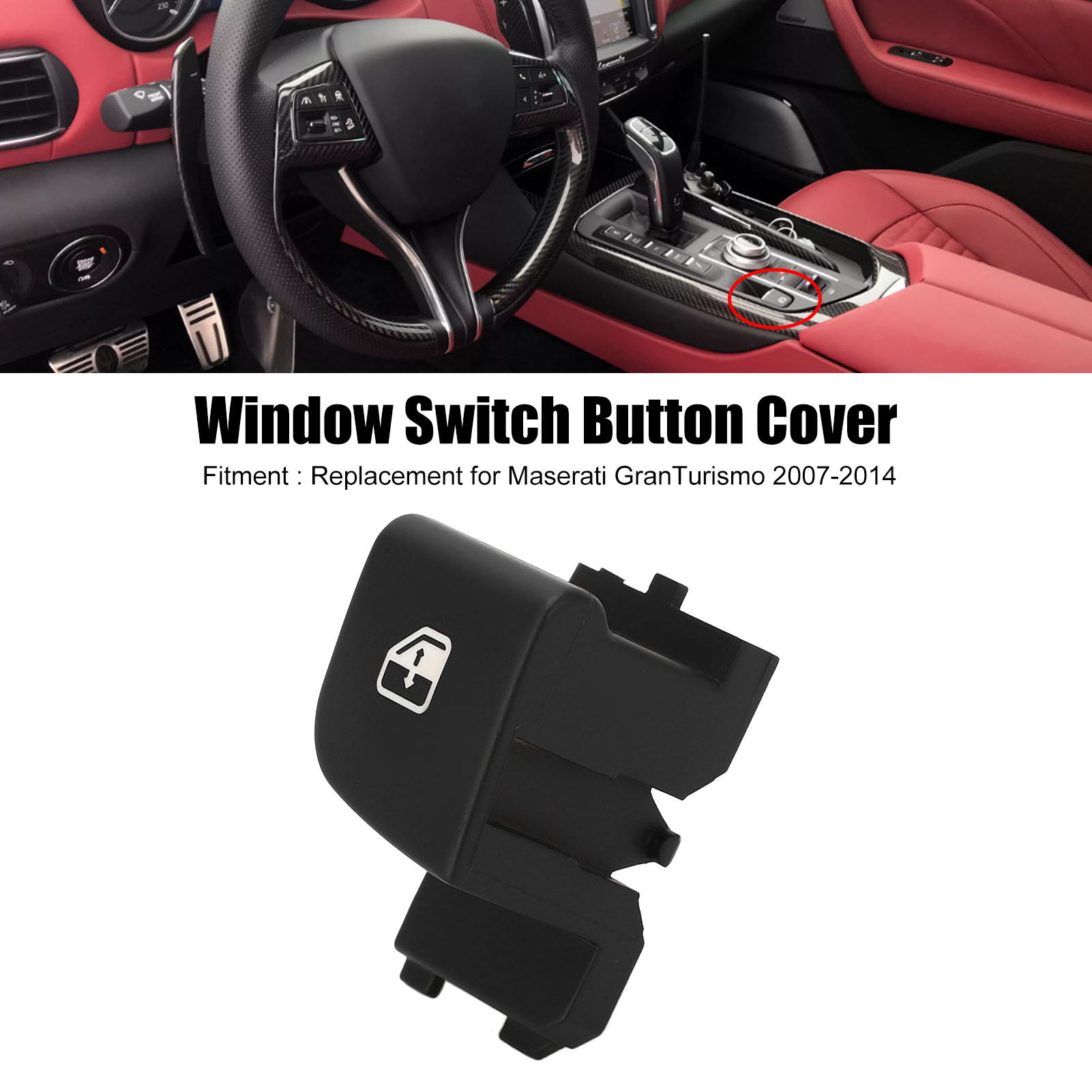 Fensterheberknopf-abdeckung [2007–2014] Für Maserati Granturismo – Abs-originalteil