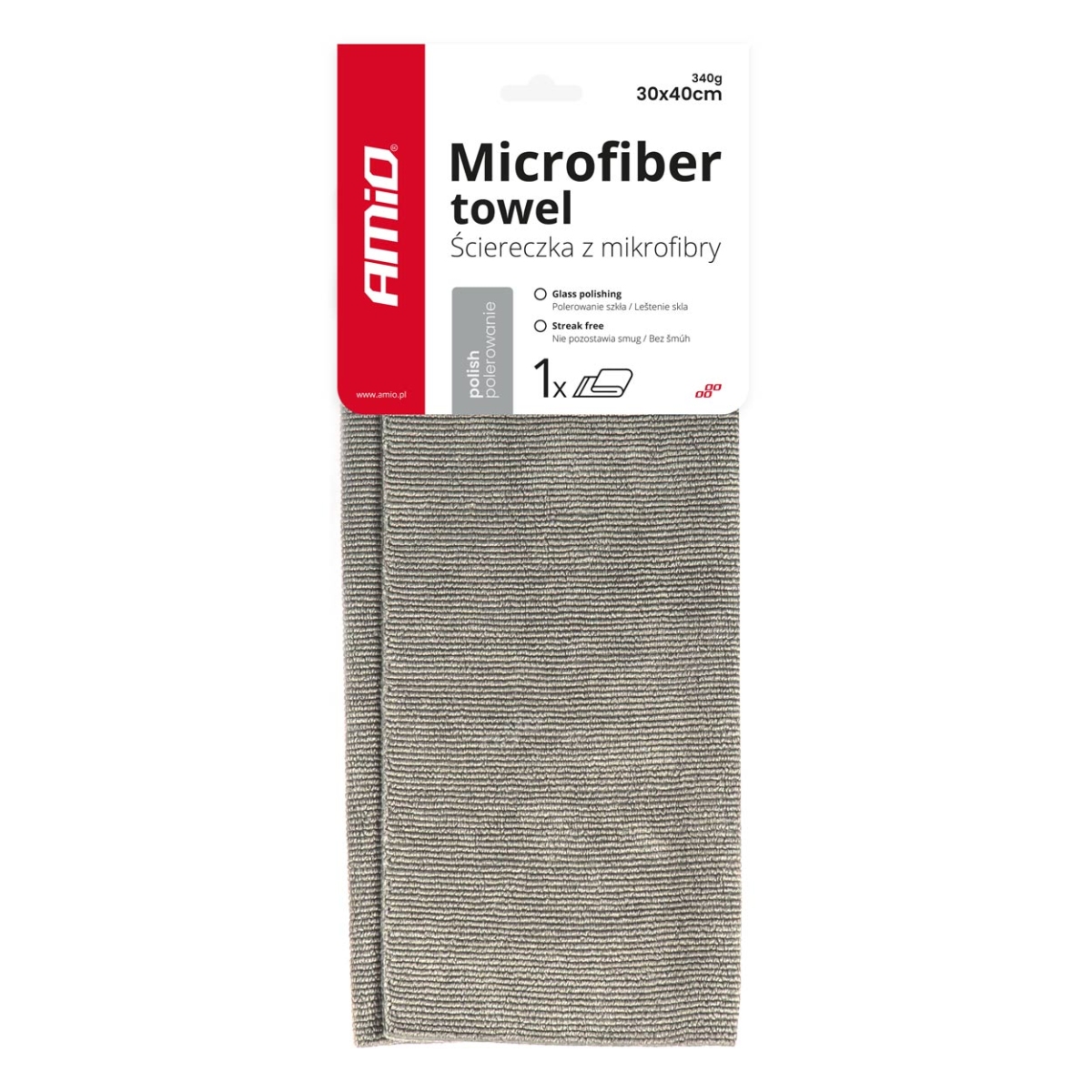 Mikrofasertuch Zum Autopolieren 30x40 Cm Amio-03741