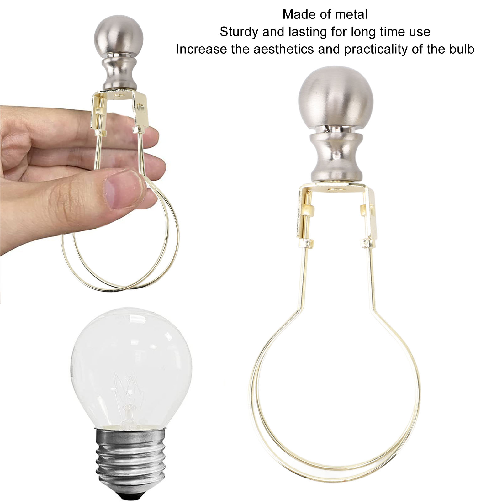 2-teiliger Lampenclip-adapter Aus Goldfarbenem Metall, Moderne Und Stilvolle Lampenhalterung Für Wohn- Und Schlafzimmer