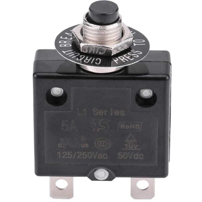 Thermischer Schutzschalter Mit Manueller Rückstellung, 125–250 V Ac / 50 V Dc, Druckknopf-schutzschalter Gegen Stromüberlastung (18 A)