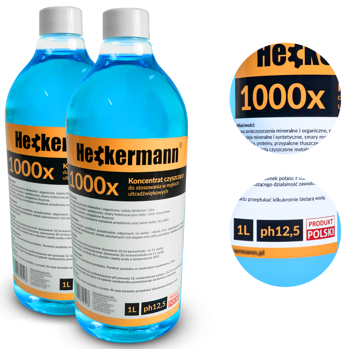 Set Mit 2x Heckermann Ultraschallreinigungsflüssigkeit 1l