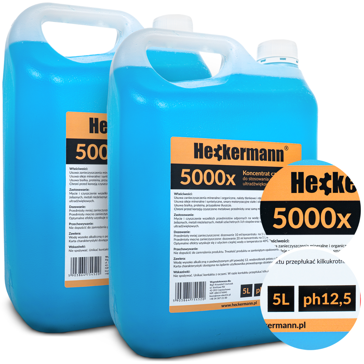 Set Mit 2x Heckermann Ultraschallreinigungsflüssigkeit 5l