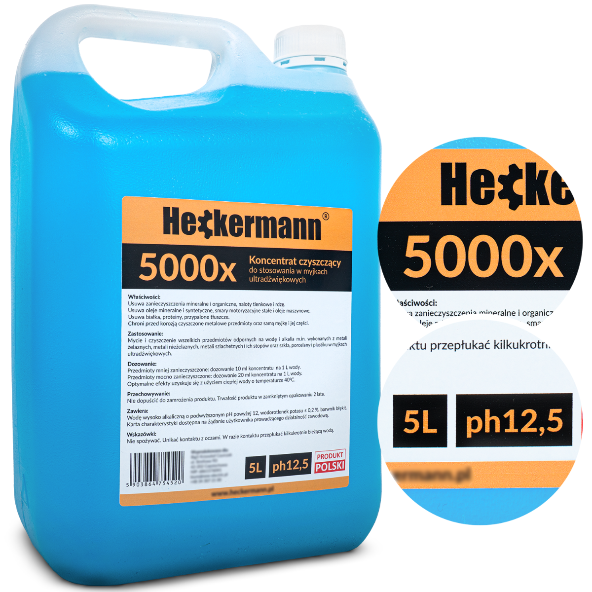 Heckermann Ph12.5 Ultraschallreinigerflüssigkeit 5l
