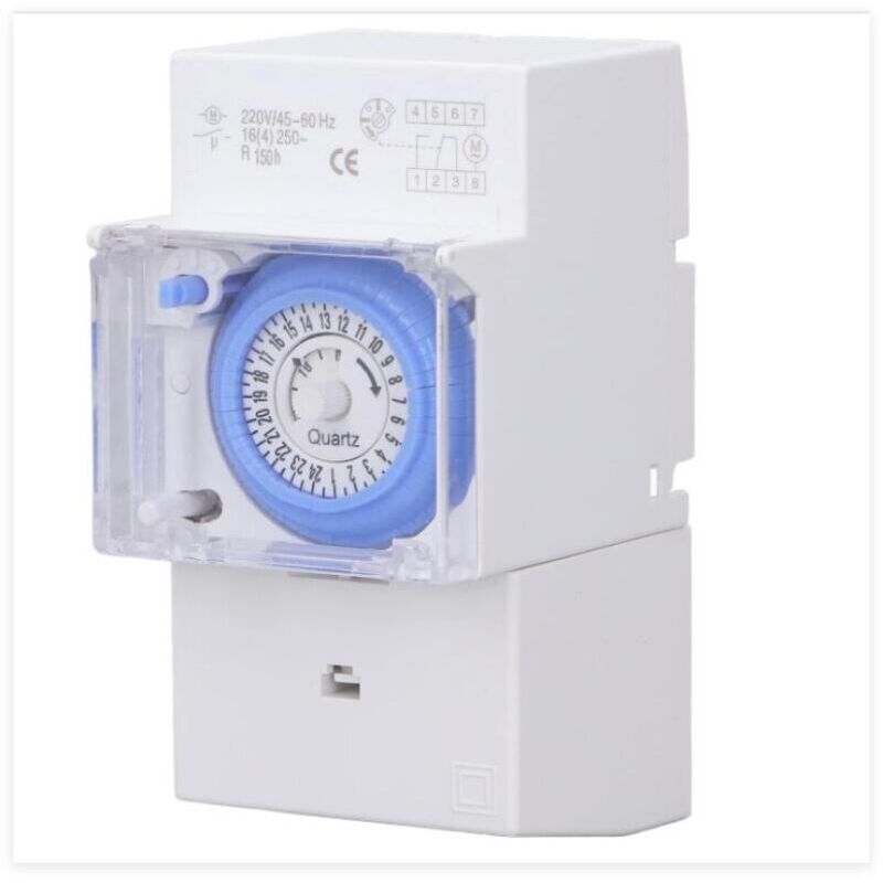 Ac230v-minuterie Mécanique Étanche, Horloge Programmable 24h Programmateur Pour Chauffe Eau Électrique