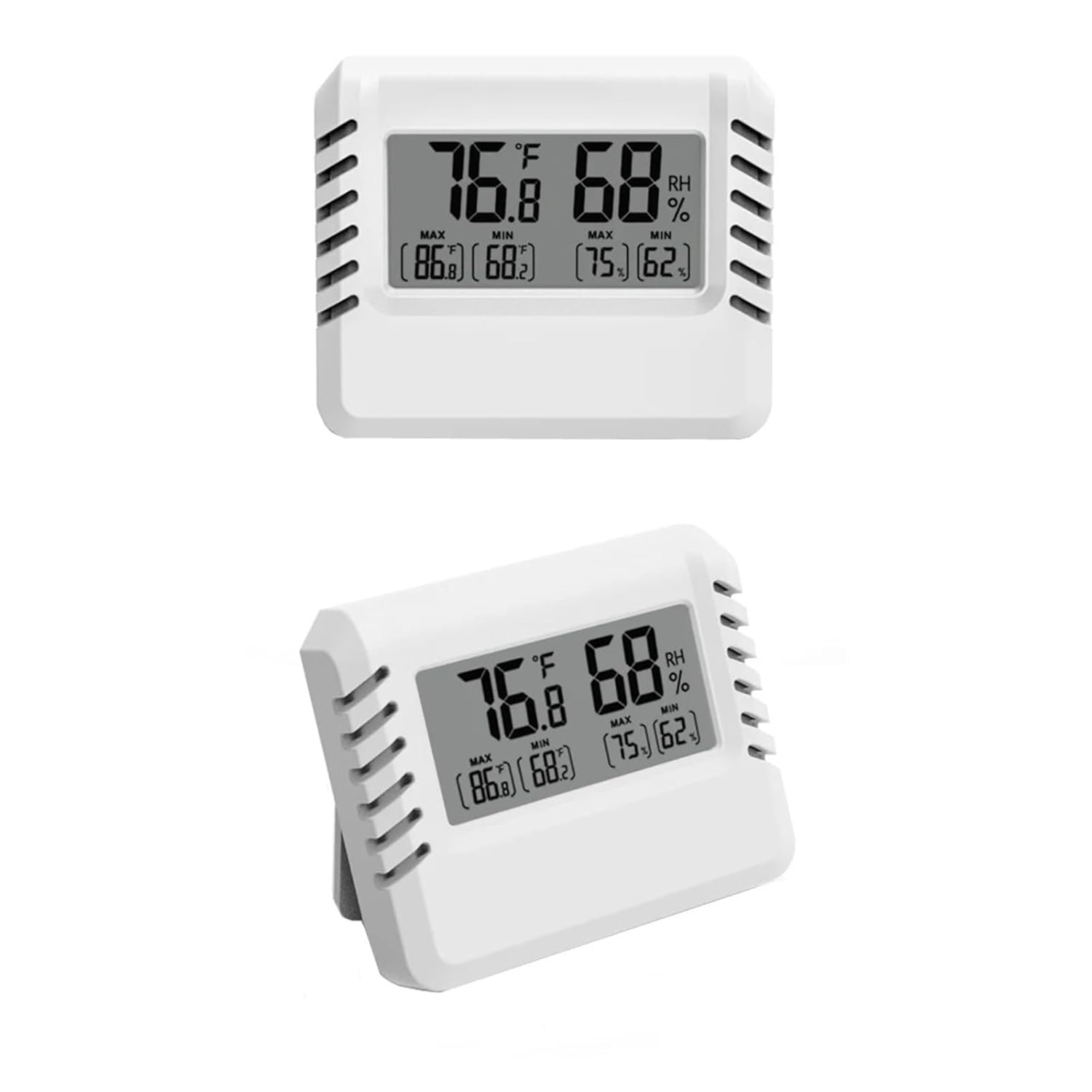 Digitales Thermometer-hygrometer, 2 Mini-innenthermometer, Großes Lcd-display, Tragbar, Min-/max-aufzeichnung, Geeignet Für Zuhause, Terrarium, Babyzimmer, Inkubator, Weinkeller