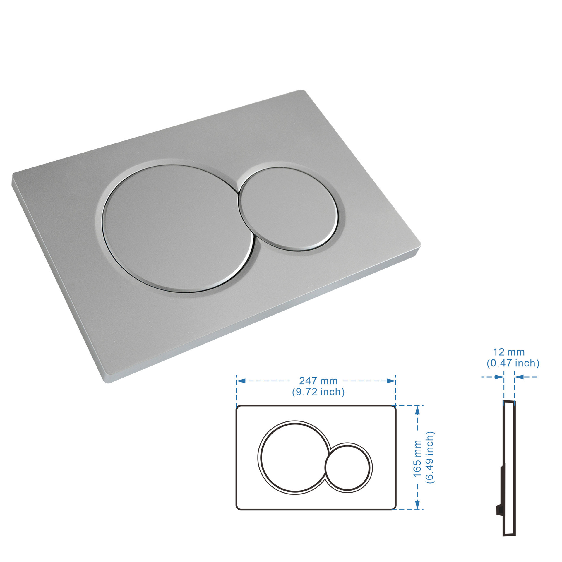 Flushplatte Für Sigma 01 Dual-spülung – Chrom Design Für Wasserregulierung