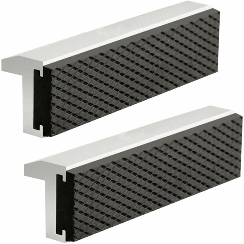 Schutzbacken Für Schraubstock – 2 Stück – 125 Mm – Aluminium Mit Magneten Und Weichen Gummioberflächen – Universelles Ersatzzubehör