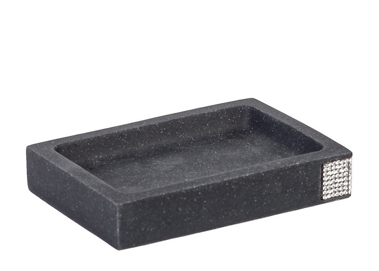 Seifenschale Lindos Schwarz, Polyresin