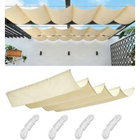 1 Rechteckiges Sonnensegel, Wasserdicht, Uv-schutz, Polyester, Für Garten, Balkon, Terrasse