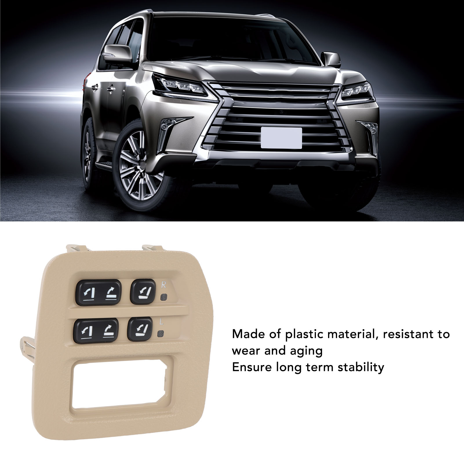 Lexus Lx570 Rücksitz-klappschalter Der Dritten Generation 15c223 - 1 Stück Beige/kunststoff