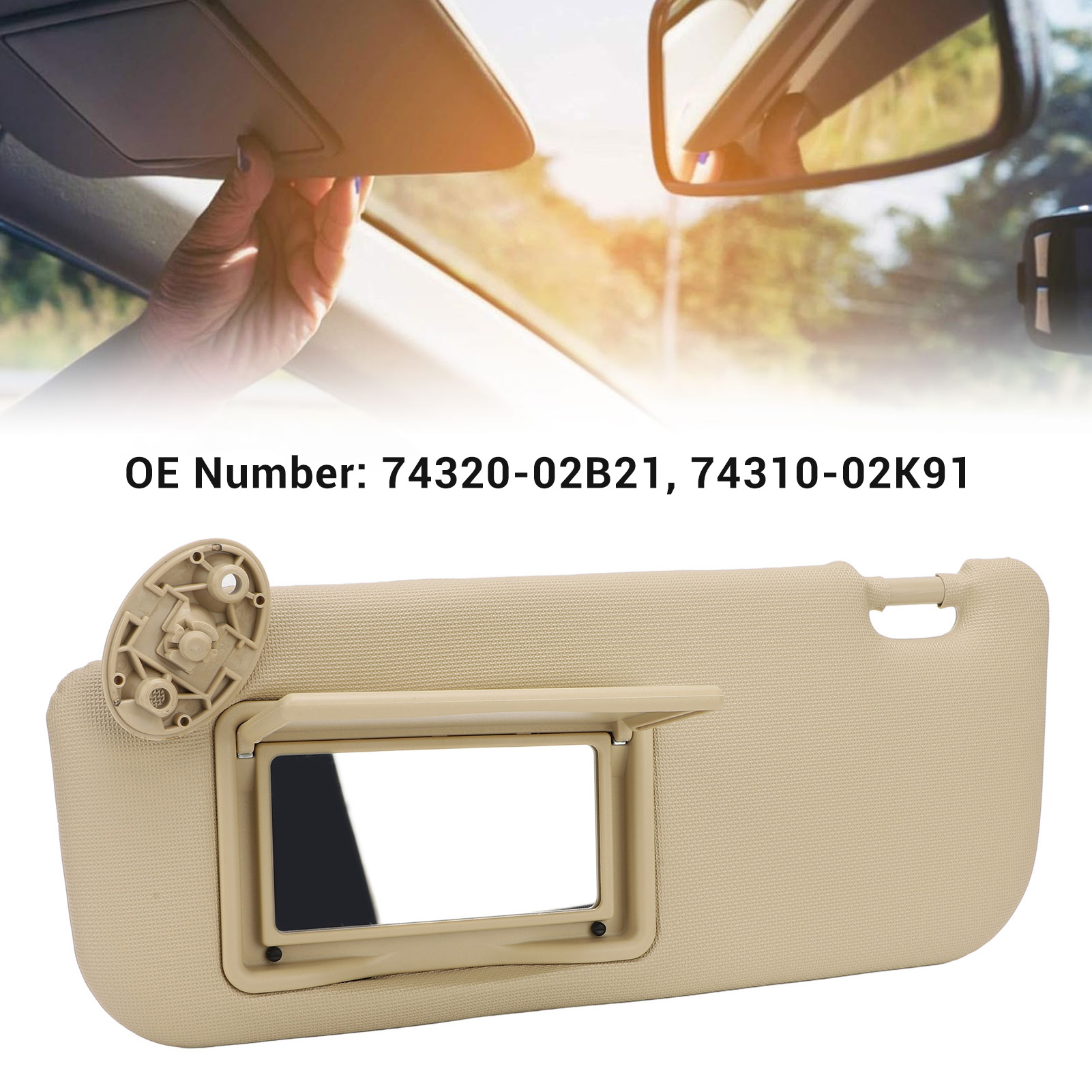 Sonnenschutz-schutzhülle Mit Kosmetikspiegel 74320-02b21 (beige, Driver) – Hohe Sicherheit Und Sonnenschutz