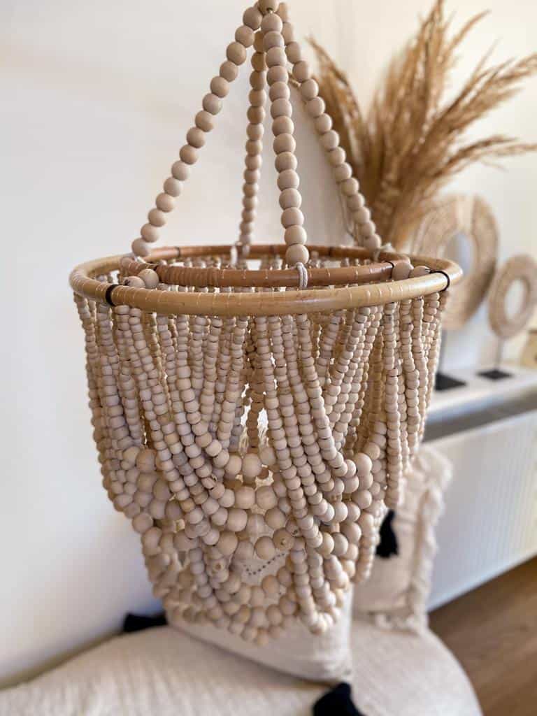 Beige Perlen-kronleuchter L 45x80
