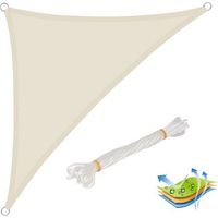 Dreieckiges Sonnensegel Aus Polyester, Sonnenschutz Mit Uv-schutz Für Garten Oder Camping, 3,6 X 3,6 X 5,1 M