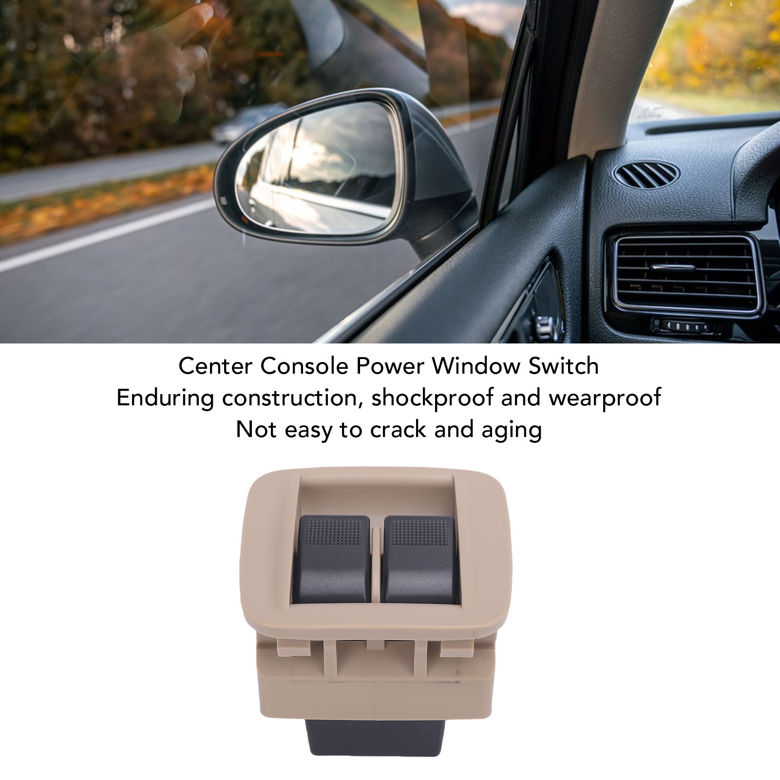 Elektrischer Fensterheberschalter Für Die Mittelkonsole, Kompatibel Mit Mazda Miata 1998-2000 (nc11-66-350b), Farbe: Beige.