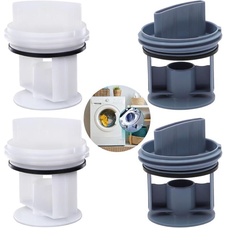 Universelle Flusenfilter Für Waschmaschinen Und Trockner – 4er-pack Wiederverwendbare, Blau-weiße Kunststofffilter
